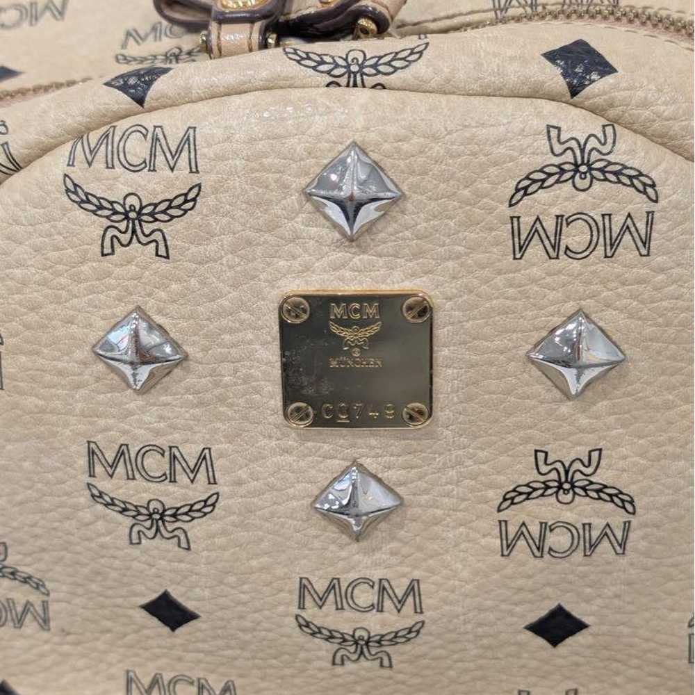 MCM MSCM backpack beige studs S size - image 8