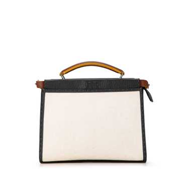 White Fendi Mini Zucca Canvas Selleria Peekaboo S… - image 1