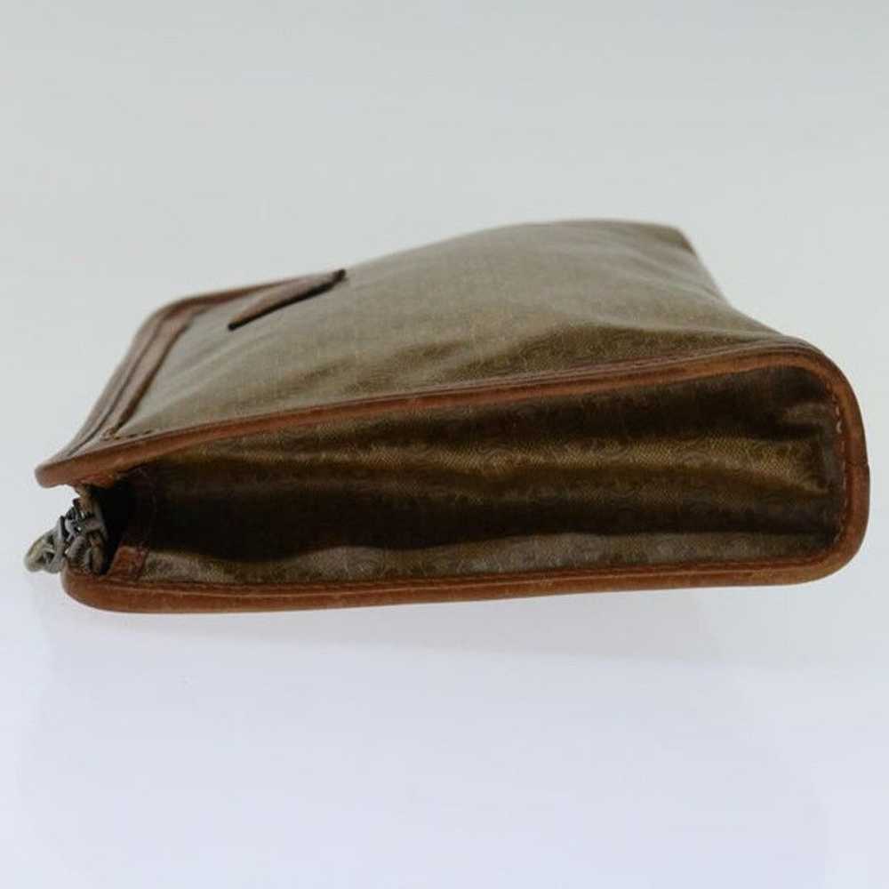 Celine CELINE Macadam Canvas Clutch Bag Brown - image 4