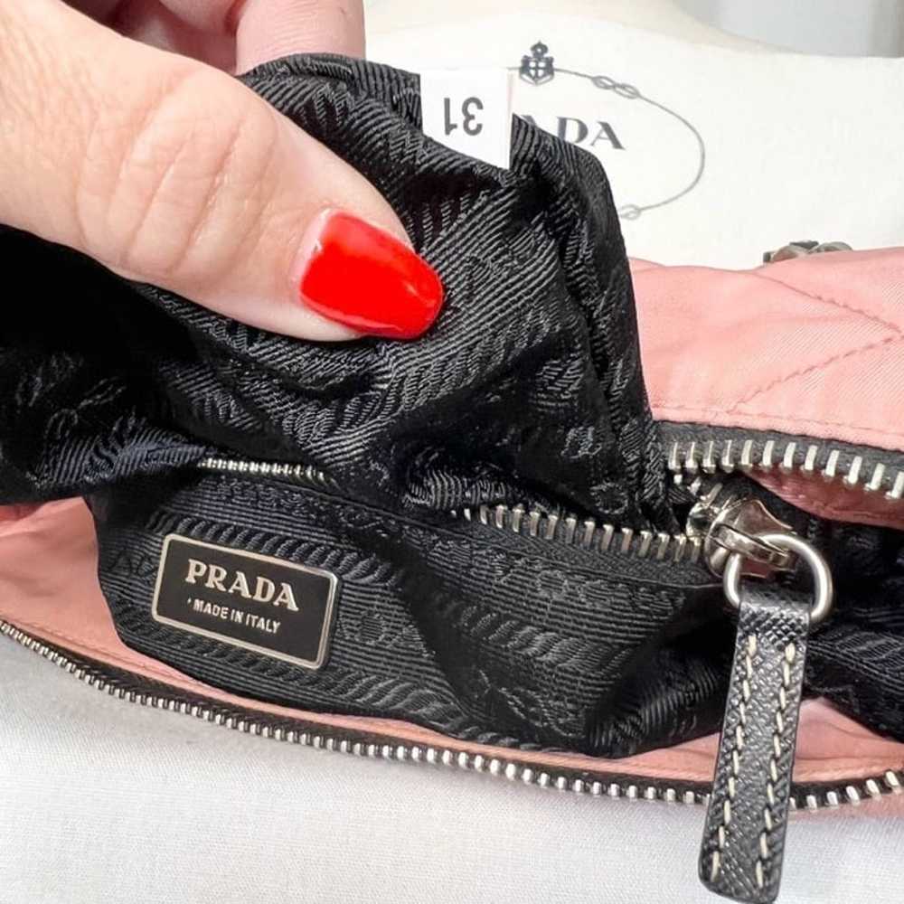 PRADA❤️PINK and BLACK MINI QUILTED CHAIN HOBO! AU… - image 9