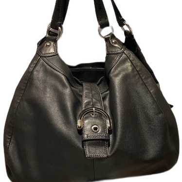 Vintage Coach Madison Lynn Soho Black Leather Satc