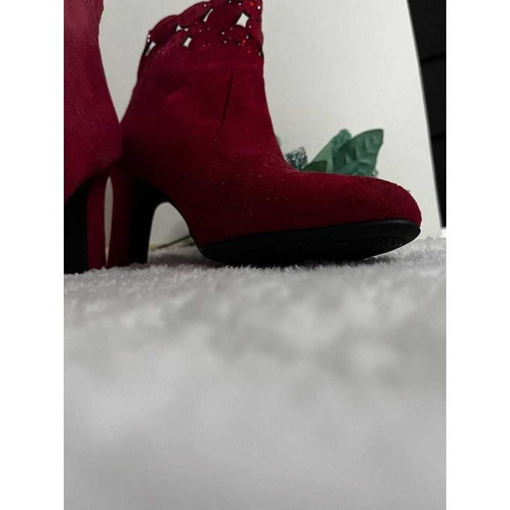 IMPO Womens Wedge Ankle Boots Size 5.5 Red Bootie… - image 2