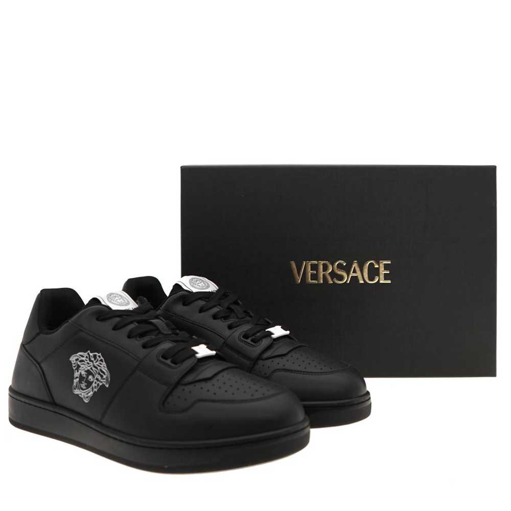 Versace Leather low trainers - image 8