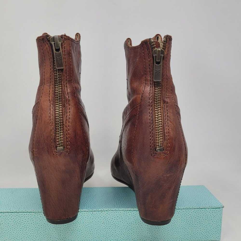 Frye Carson Wedge Boots Women 8.5M Brown Leather … - image 3