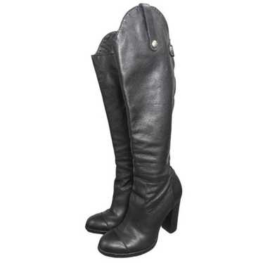 Juicy Couture Vintage black pebbled leather  knee 