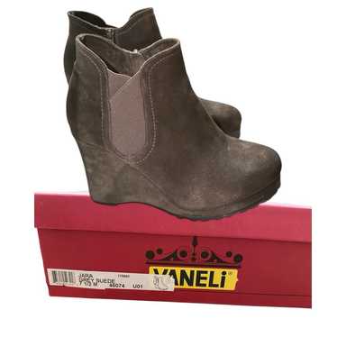 Vaneli Suede Wedge Booties