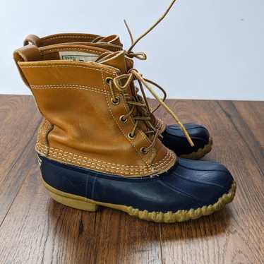 L.L. Bean Boots Ladies Tan/Navy 6M