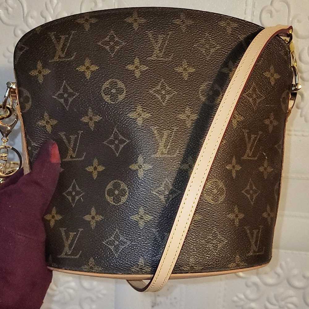 LOUIS VUITTON Drouot Monogram Canvas Shoulder Cro… - image 1