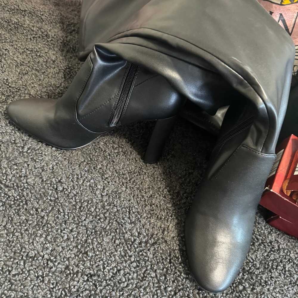 ALDO high heel leather boots size 5m - image 4