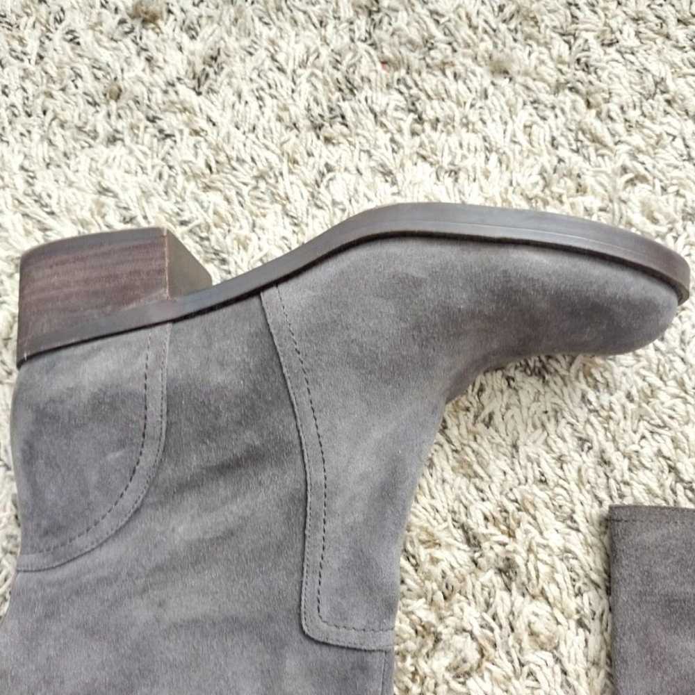 Lucky Brand hanover grey suede zipper boots sz 9 - image 2