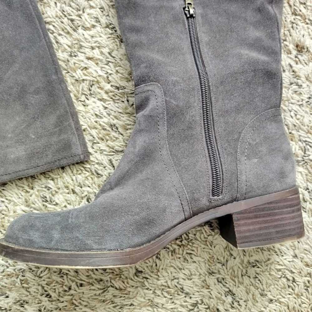 Lucky Brand hanover grey suede zipper boots sz 9 - image 5