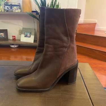 NWOB Franco Sarto Sarto Steviena Leather Block Hee