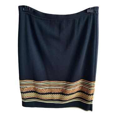 Non Signé / Unsigned Wool mid-length skirt - image 1