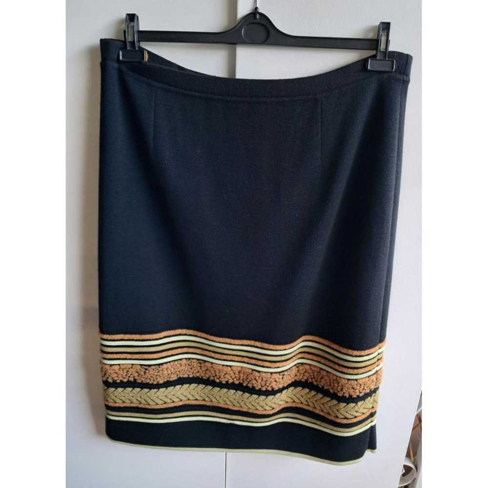 Non Signé / Unsigned Wool mid-length skirt - image 6