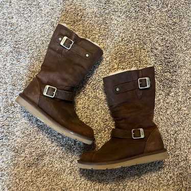 Ugg brown shearling lined Kensington winter boots