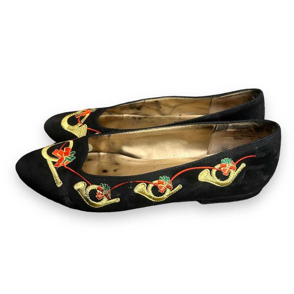 Vintage Christmas Ballet Flats Size 9 - image 2