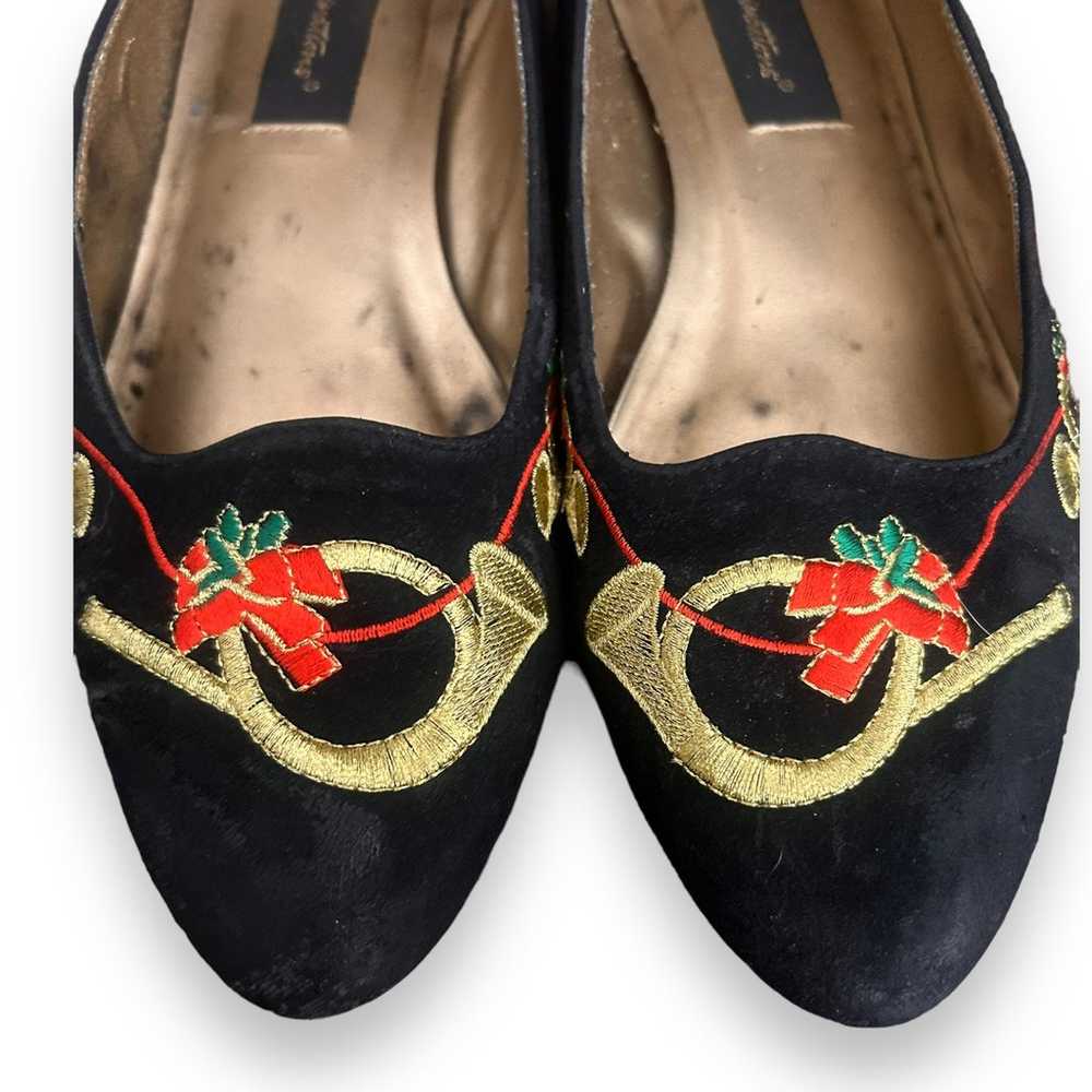 Vintage Christmas Ballet Flats Size 9 - image 3