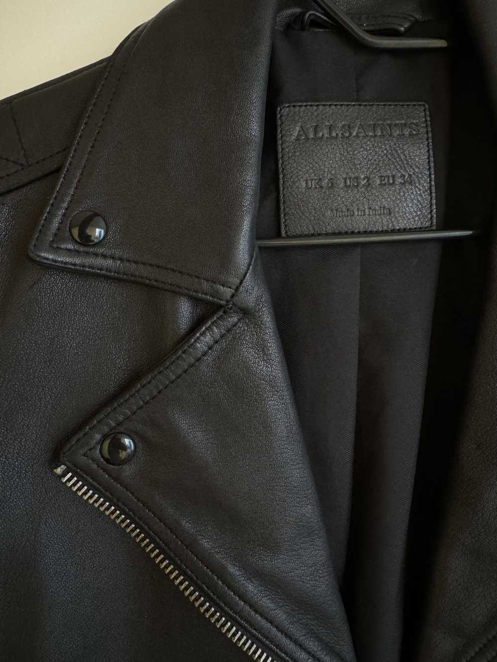 Allsaints Dalby Slim Fit Leather Biker Jacket - image 6