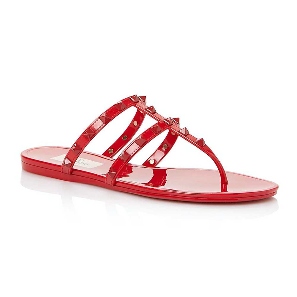 Valentino Valentino Rockstud Red Rubber Jelly PVC… - image 1