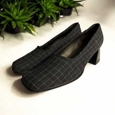 Vtg 90’s Liz Claiborne Gray Square Toe Block Heel… - image 1