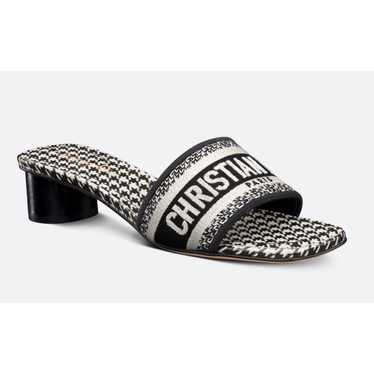 Dior Christian Dior Dway Heeled Slide Houndstooth 