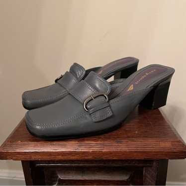 Y2K Vintage Easy Spirit Blue Leather Loafer Mules