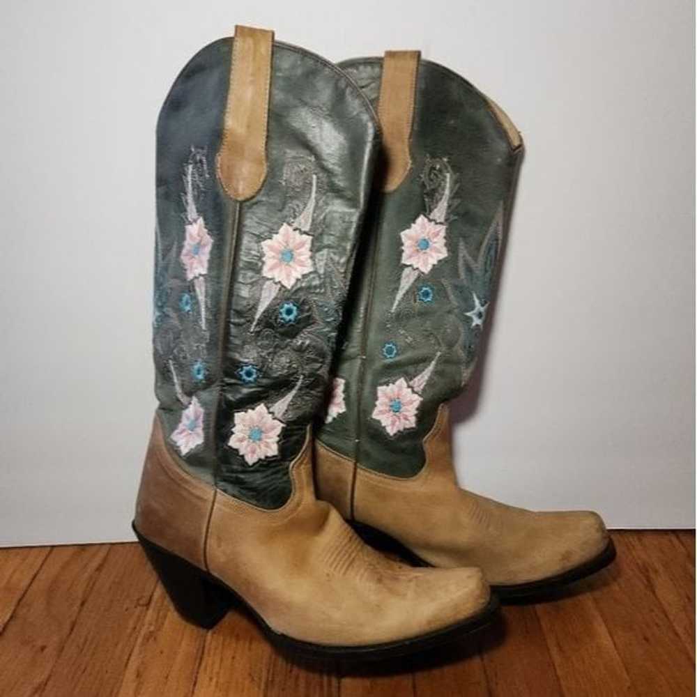 SONORA Double H Floral Embroidered Cowboy Boots - image 5