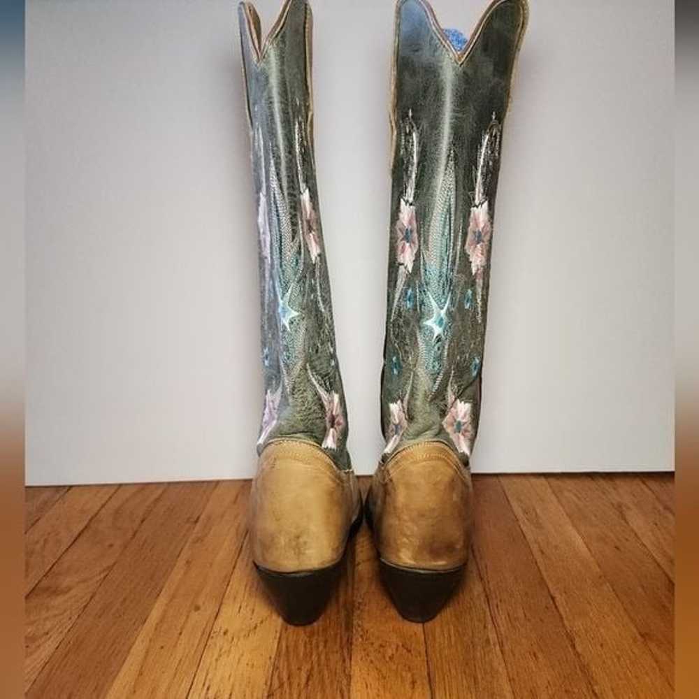 SONORA Double H Floral Embroidered Cowboy Boots - image 7