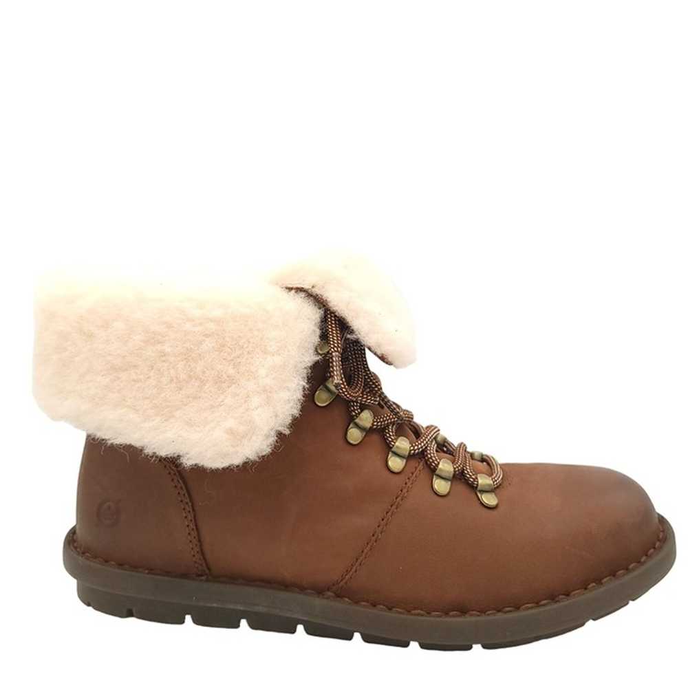 NEW Born Blaine Shearling Boots Womens 9 Brown Le… - image 1