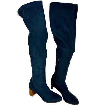 NR Rapisardi Women's Over The Knee Blue Suede Blo… - image 1