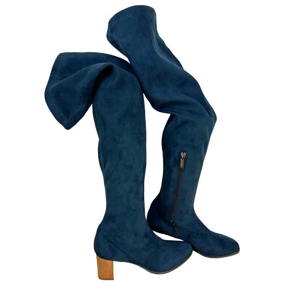 NR Rapisardi Women's Over The Knee Blue Suede Blo… - image 2