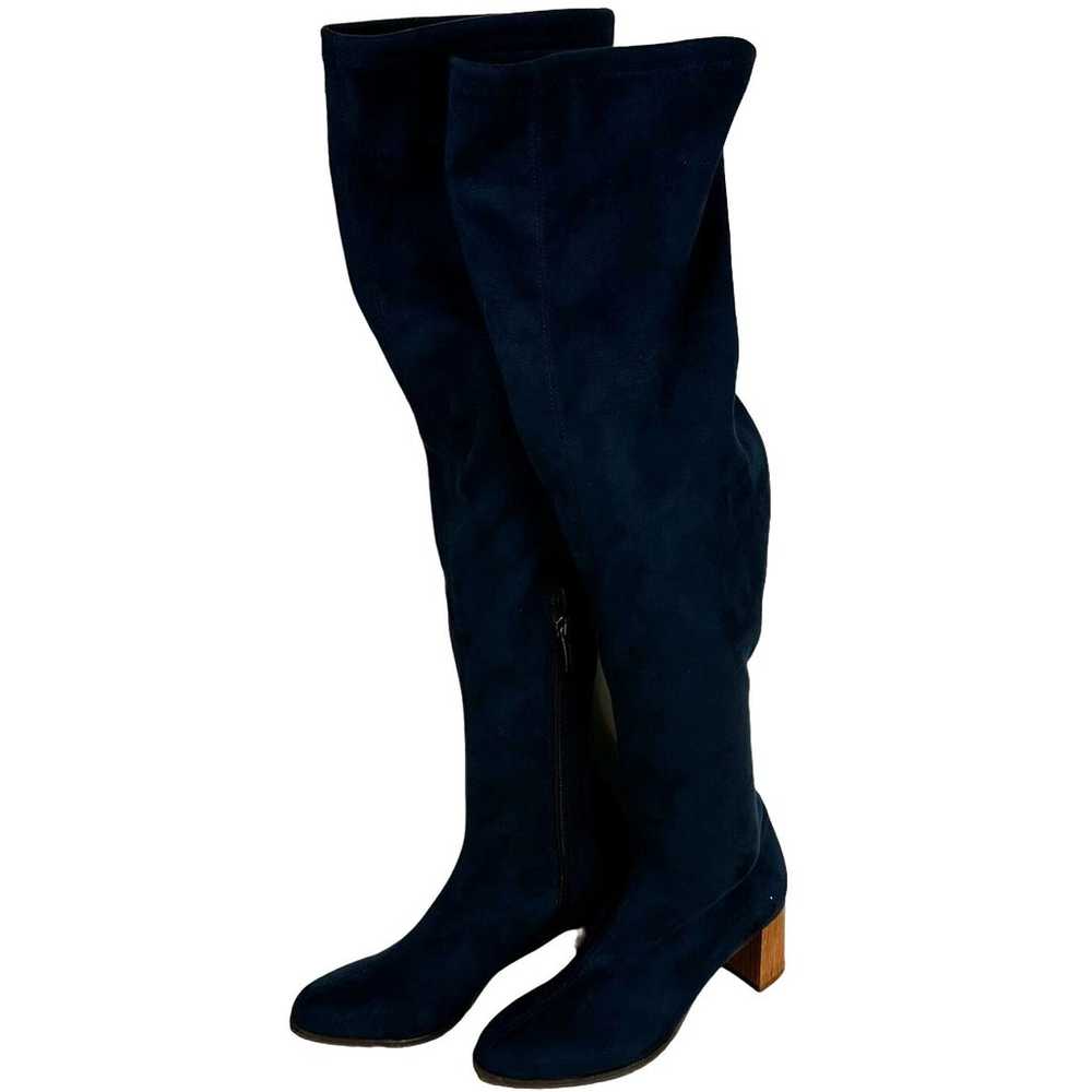 NR Rapisardi Women's Over The Knee Blue Suede Blo… - image 4