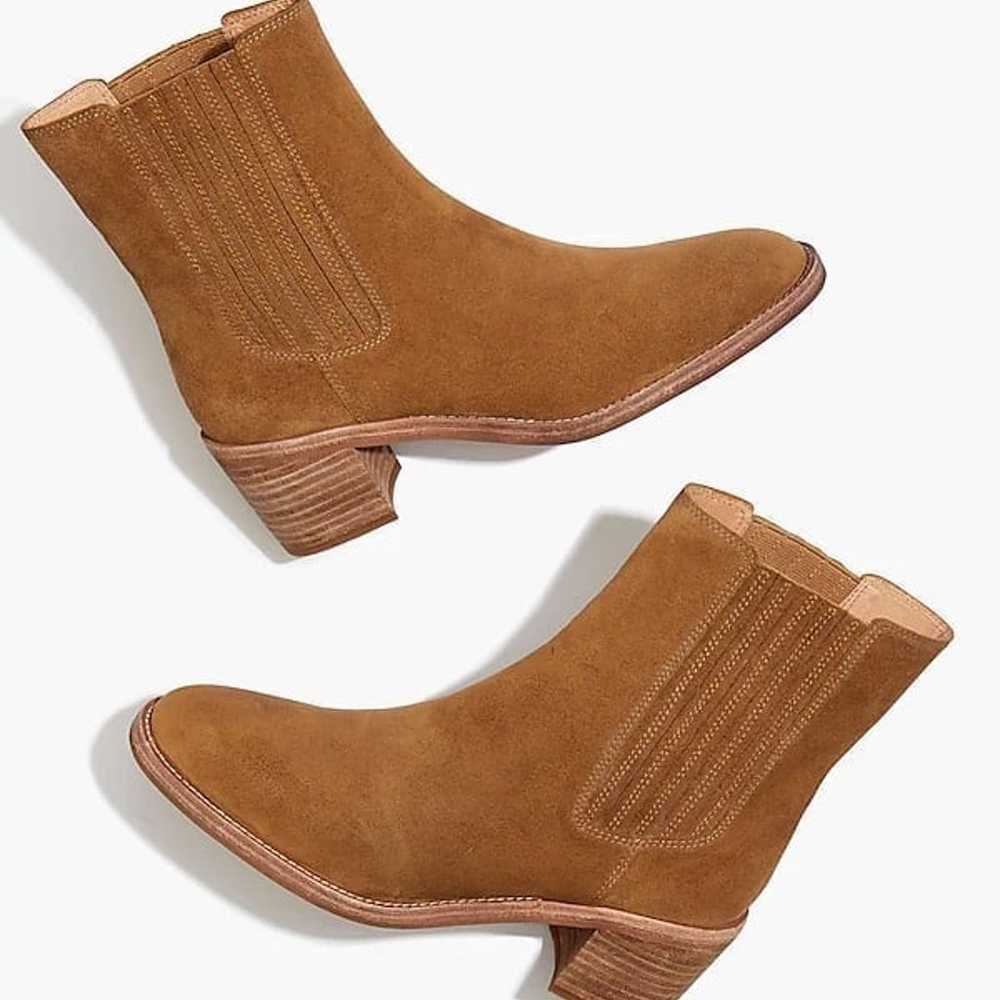 Madewell Autumn High Chelsea Suede Brown Leather … - image 2