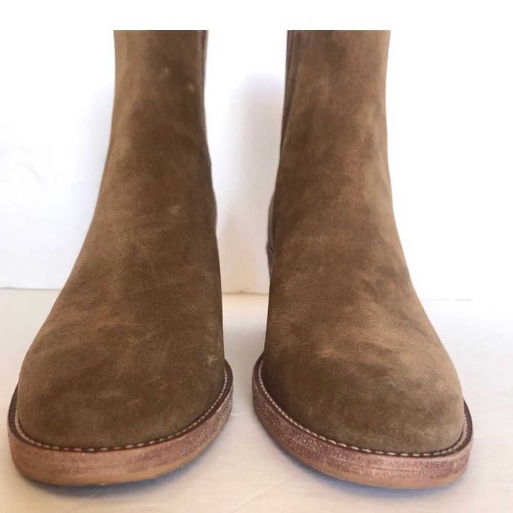 Madewell Autumn High Chelsea Suede Brown Leather … - image 7