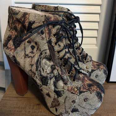 Jeffrey Campbell Lita Fab Platform Tapestry Dog A… - image 1