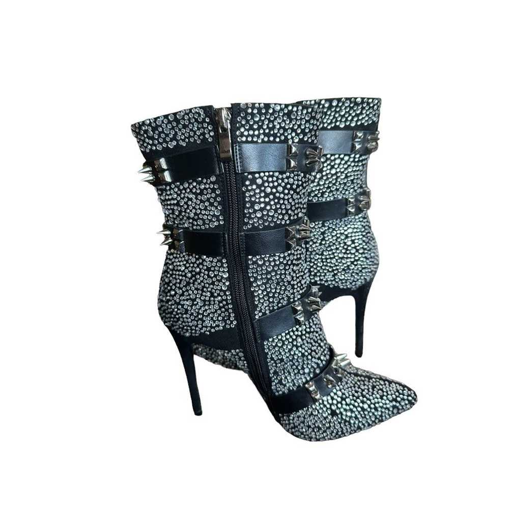 Azalea Wang Women's Rhinestone Stiletto Black Hee… - image 5