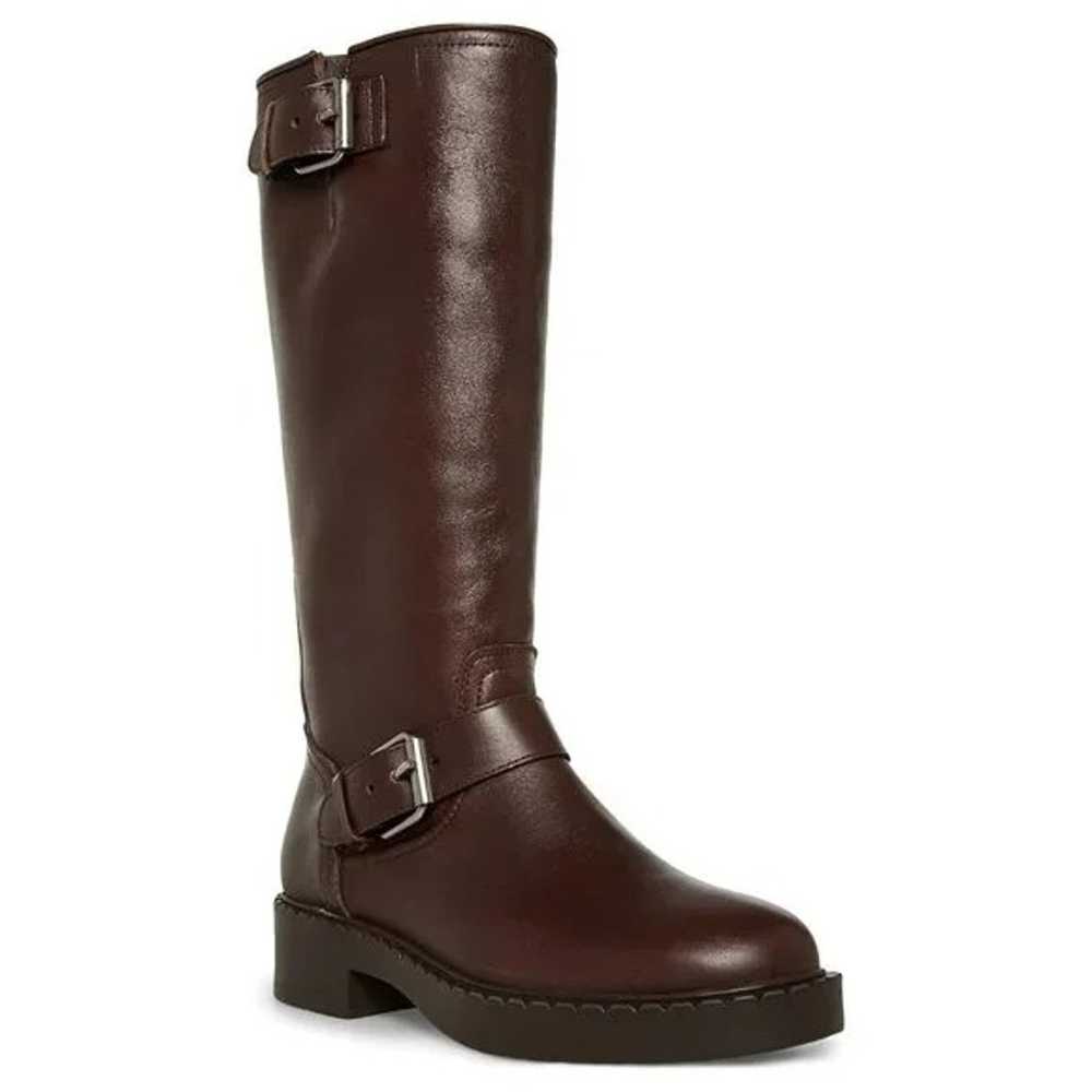 Boots Erma Brown Leather Buckle Riding Booties - image 1