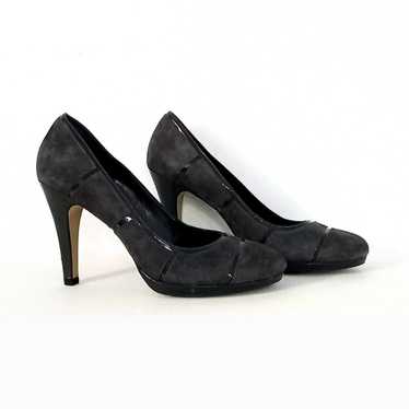 Vintage Franco Sarto Suede & Patent Leather Heels… - image 1