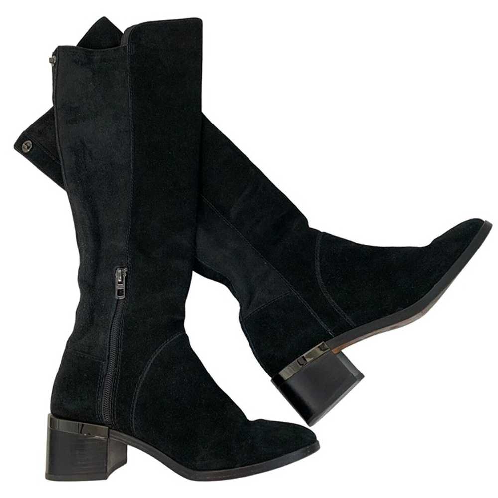 Coach Ryder Black Suede Knee-High Riding Boots Si… - image 1