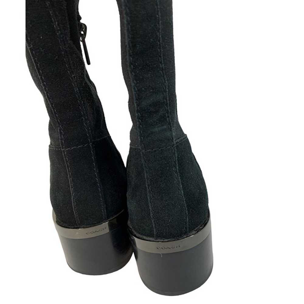 Coach Ryder Black Suede Knee-High Riding Boots Si… - image 3