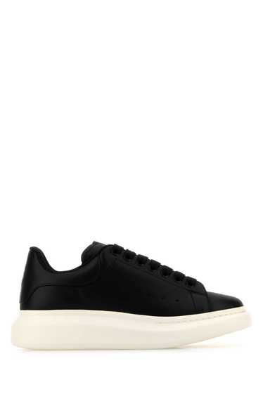 Alexander McQueen Black Leather Sneakers With Blac