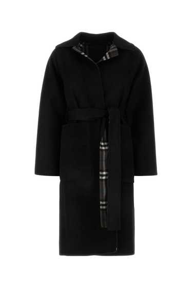 Burberry Black Wool Reversible Coat