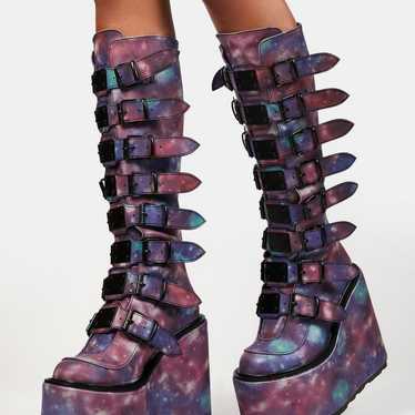 Dollskill Blue Reflective Trinity Boots - image 1