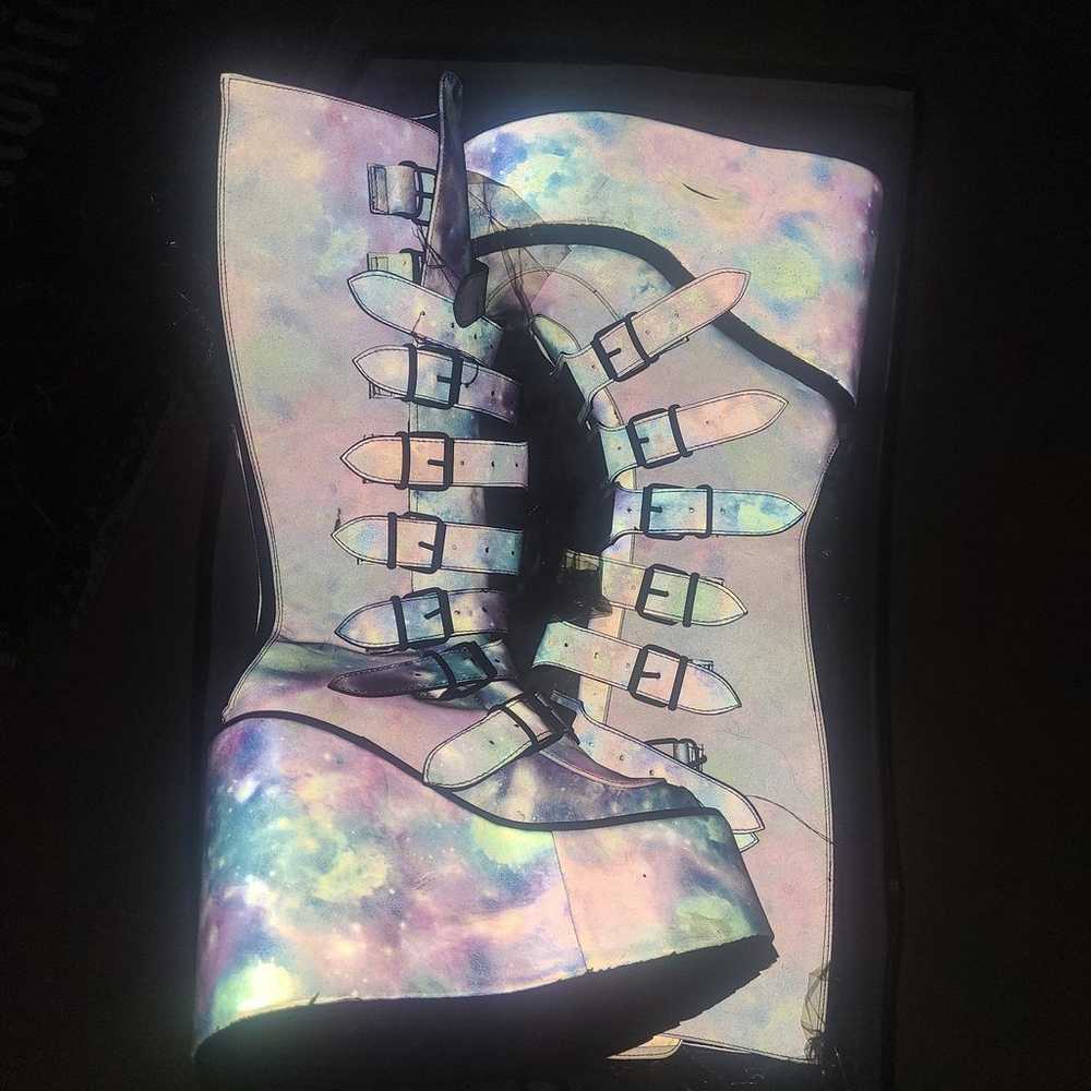 Dollskill Blue Reflective Trinity Boots - image 6