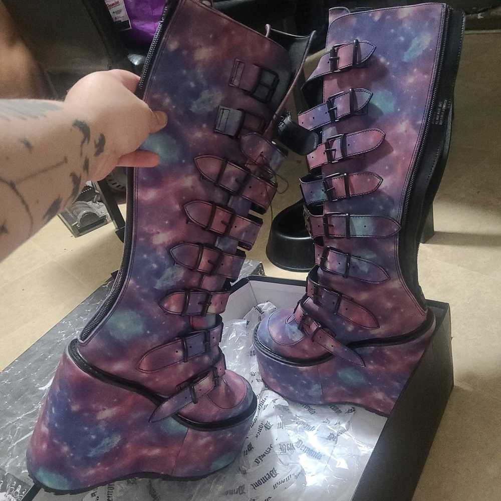 Dollskill Blue Reflective Trinity Boots - image 9