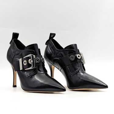 Larroude Women Steward Black Leather Buckle Ankle… - image 1