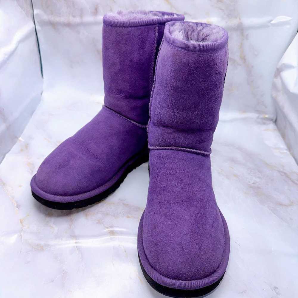 Excellent condition UGG sheepskin boots in purple… - image 1