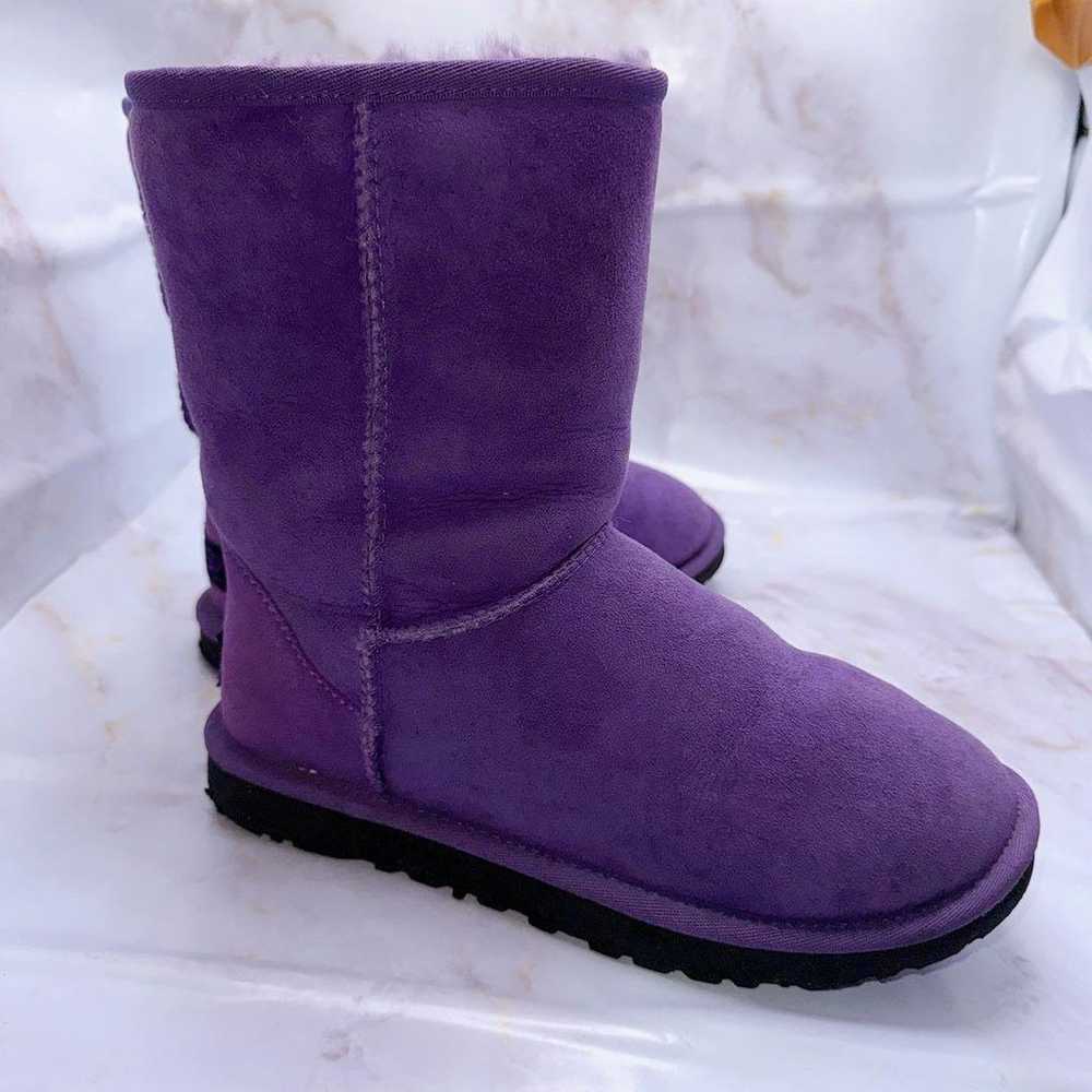 Excellent condition UGG sheepskin boots in purple… - image 3