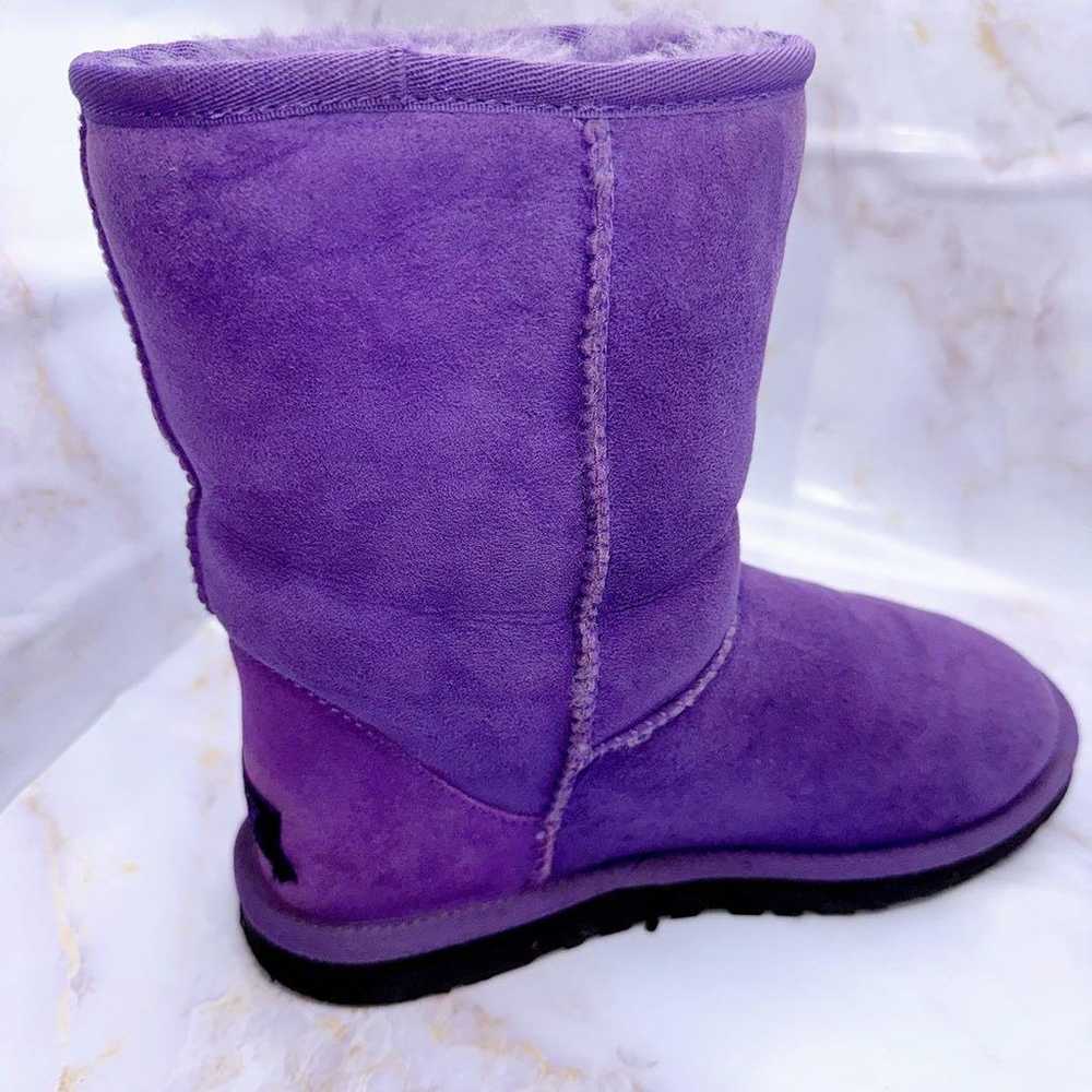 Excellent condition UGG sheepskin boots in purple… - image 4