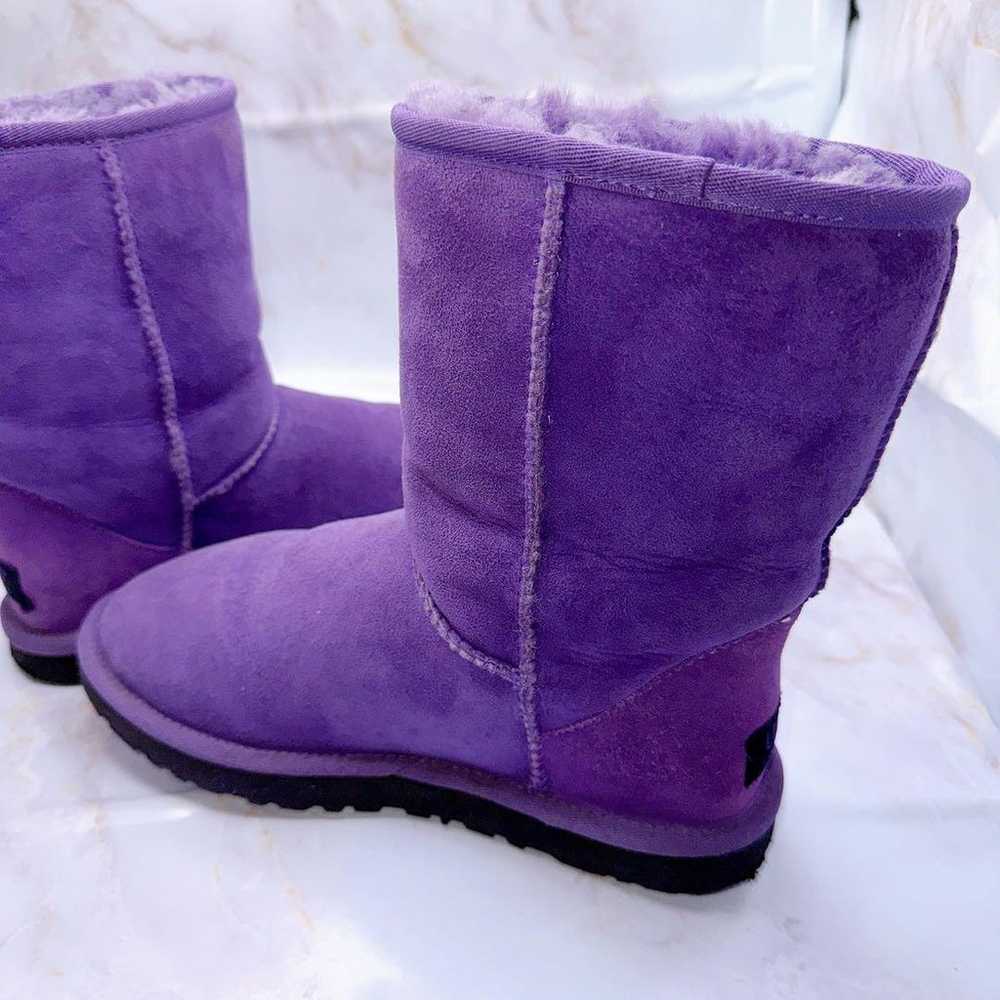 Excellent condition UGG sheepskin boots in purple… - image 5